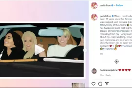 AN AWW MOMENT OF PARIS HILTON INFAMOUS IMAGE WITH BRITNEY SPEARS AND LINDSAY LOHAN 15 YEARS LATER